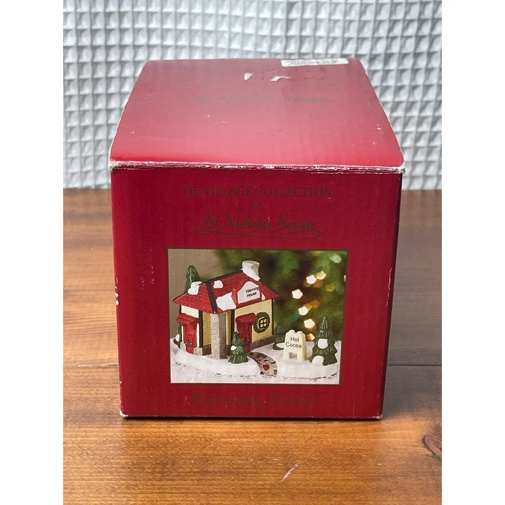 Vintage St. Nicholas Square - 1997 - Warming House - Christmas Village IN BOX